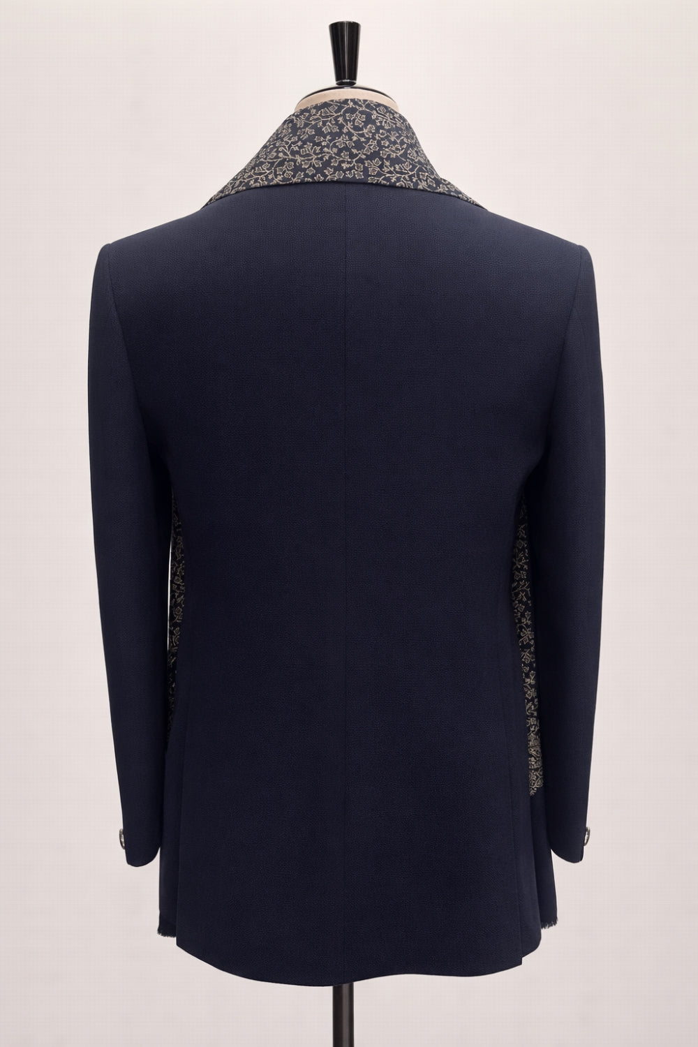 Navy Blue Imported Jodhpuri With Cutdana And Zardosi Work