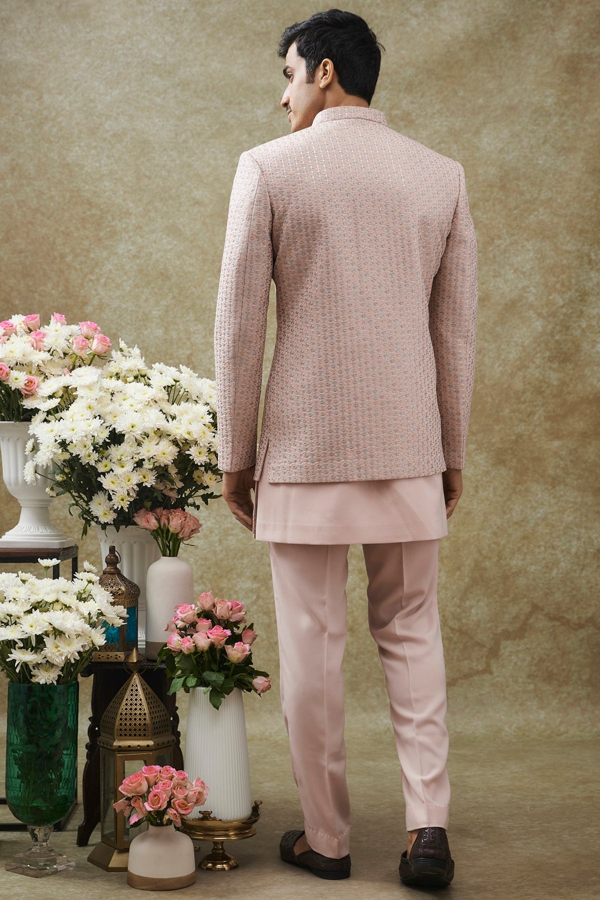 Lilac Imported Japanese Open Indo Western Set