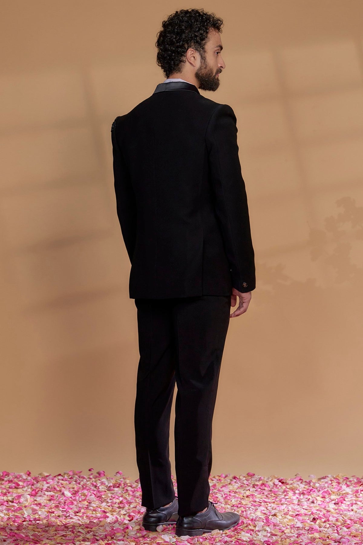 Jet Black Lachka Tuxedo Set