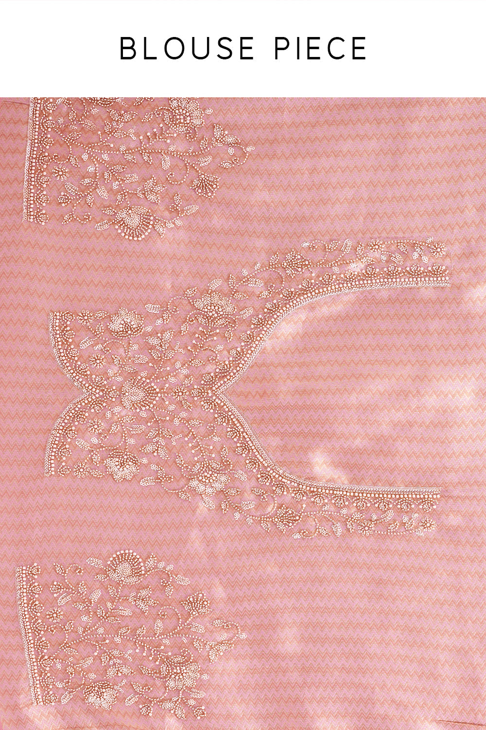Onion Pink Shimmer Brocade Saree with Intricate Embroidery