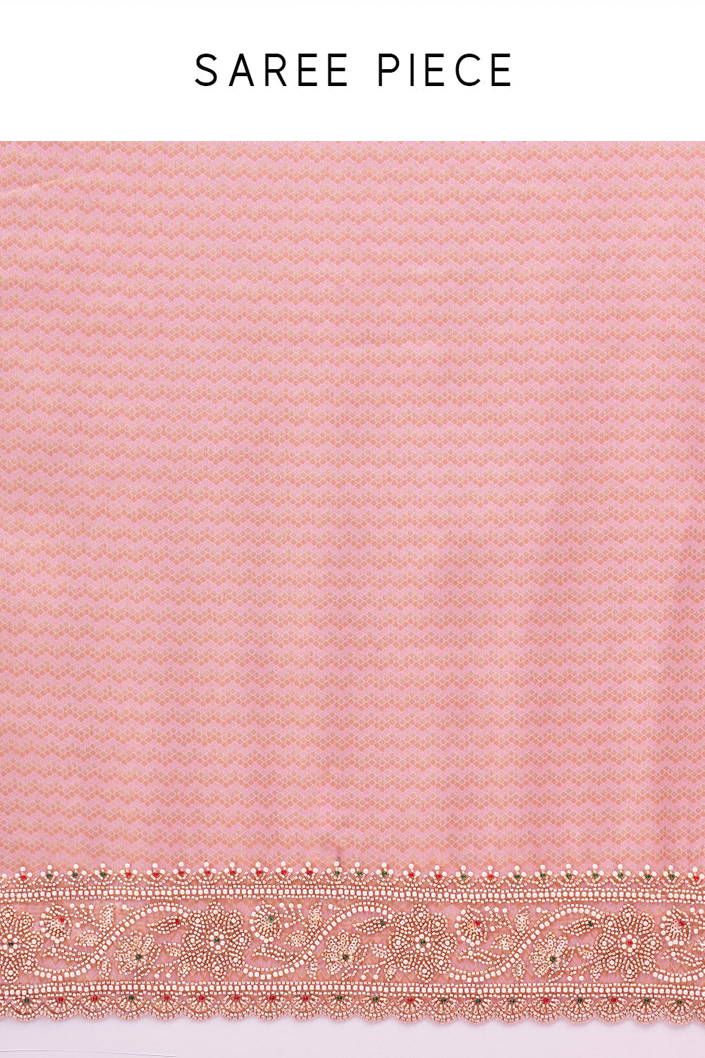 Onion Pink Shimmer Brocade Saree with Intricate Embroidery