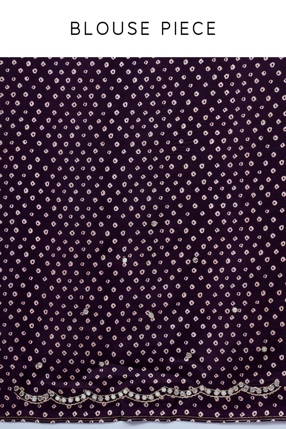 Purple Crepe Bandhani Print Saree with Nature Inspired Motifs