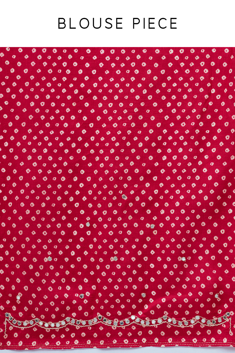 Pink Crepe Bandhani Print Saree with Nature Inspired Motifs