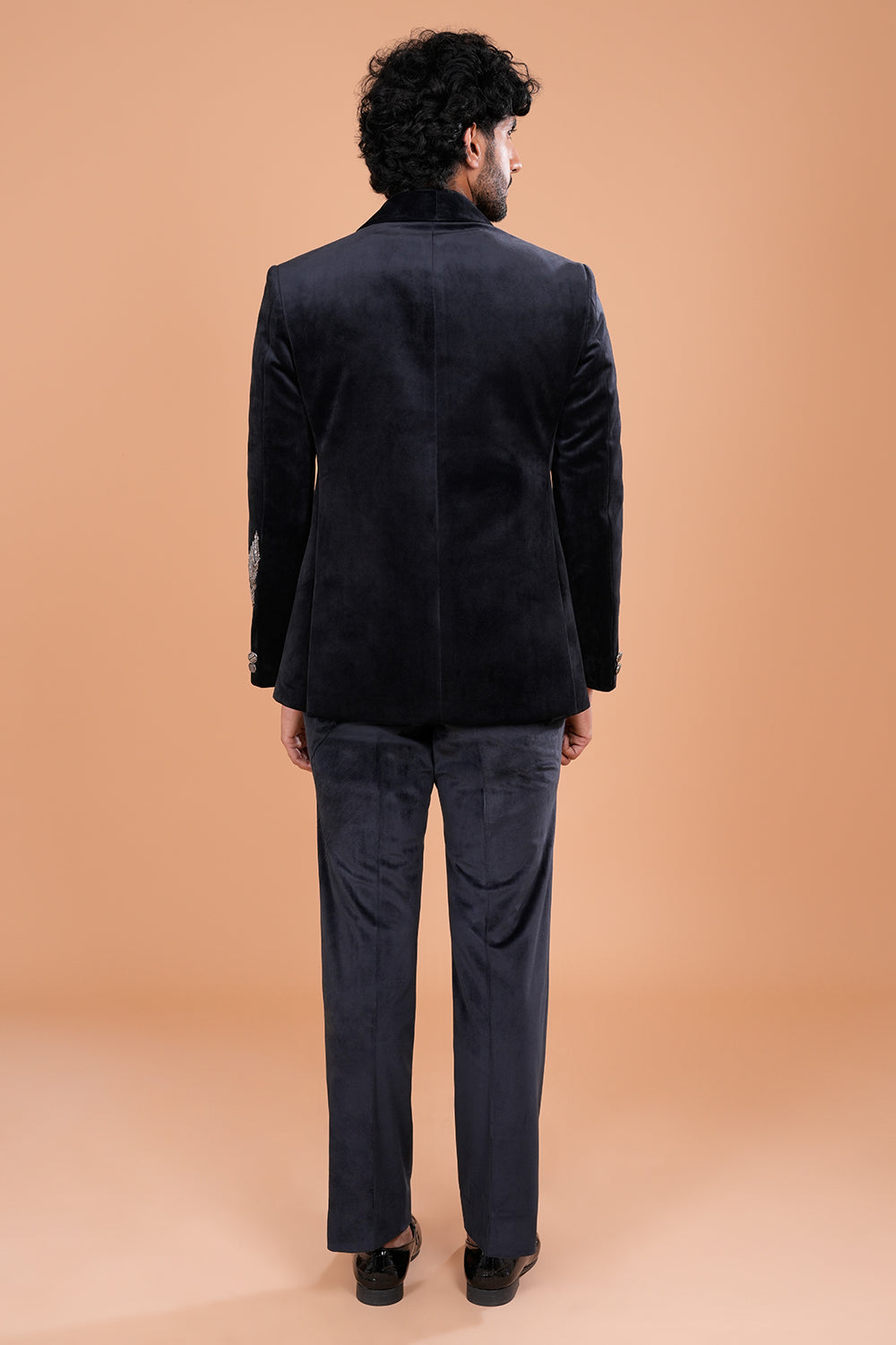 Black Velvet Tuxedo Set
