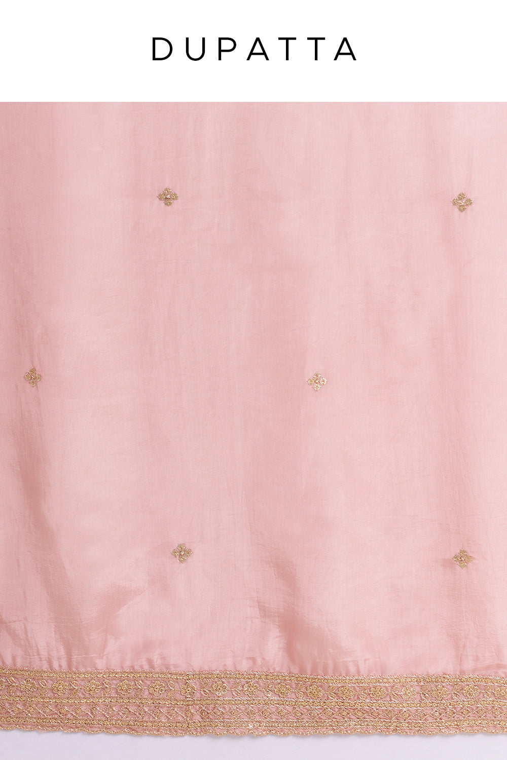 Blush Pink Banarasi Buti Kurta Set with Zari Embroidery and Brocade Farsi Salwar