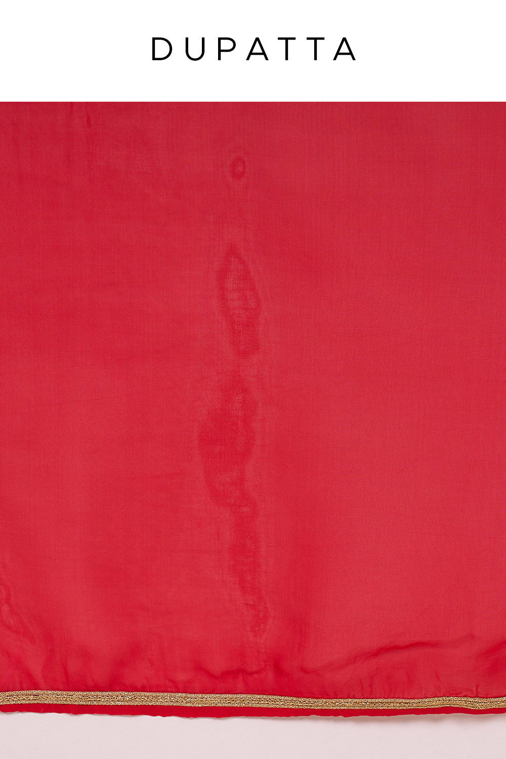 Cherry Red Raw Silk Peplum Kurta with Silk Tulip Pants and Mirror Work Dupatta