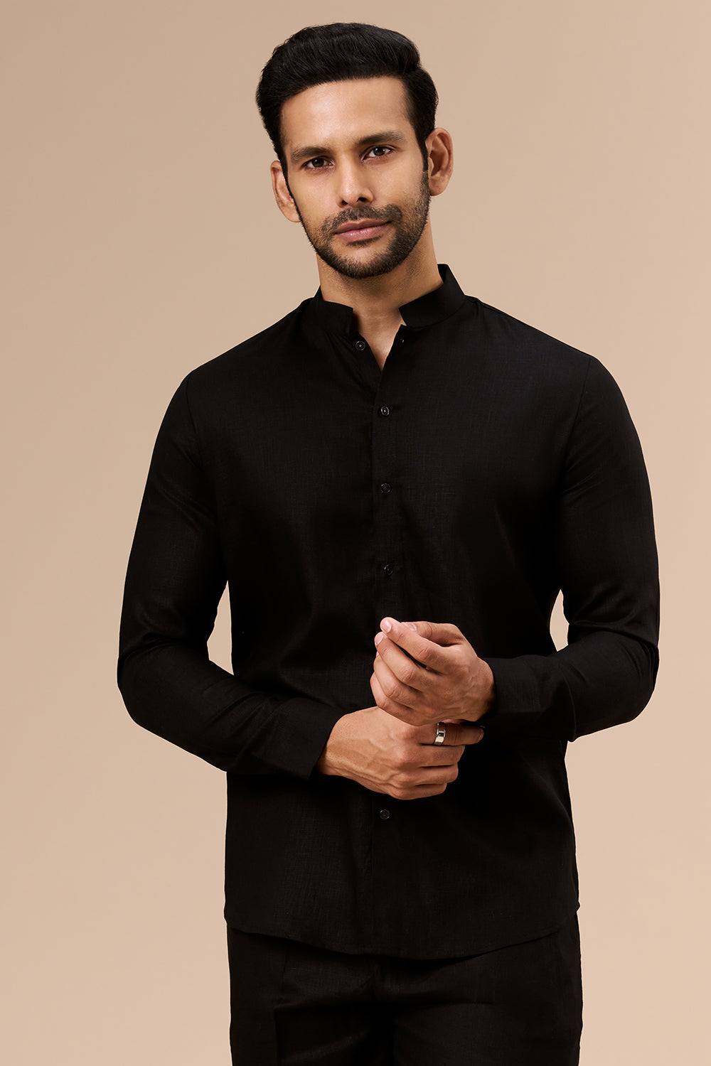 Chocolate Brown Cotton Bundi Set with Zardosi and Cut Dana Work