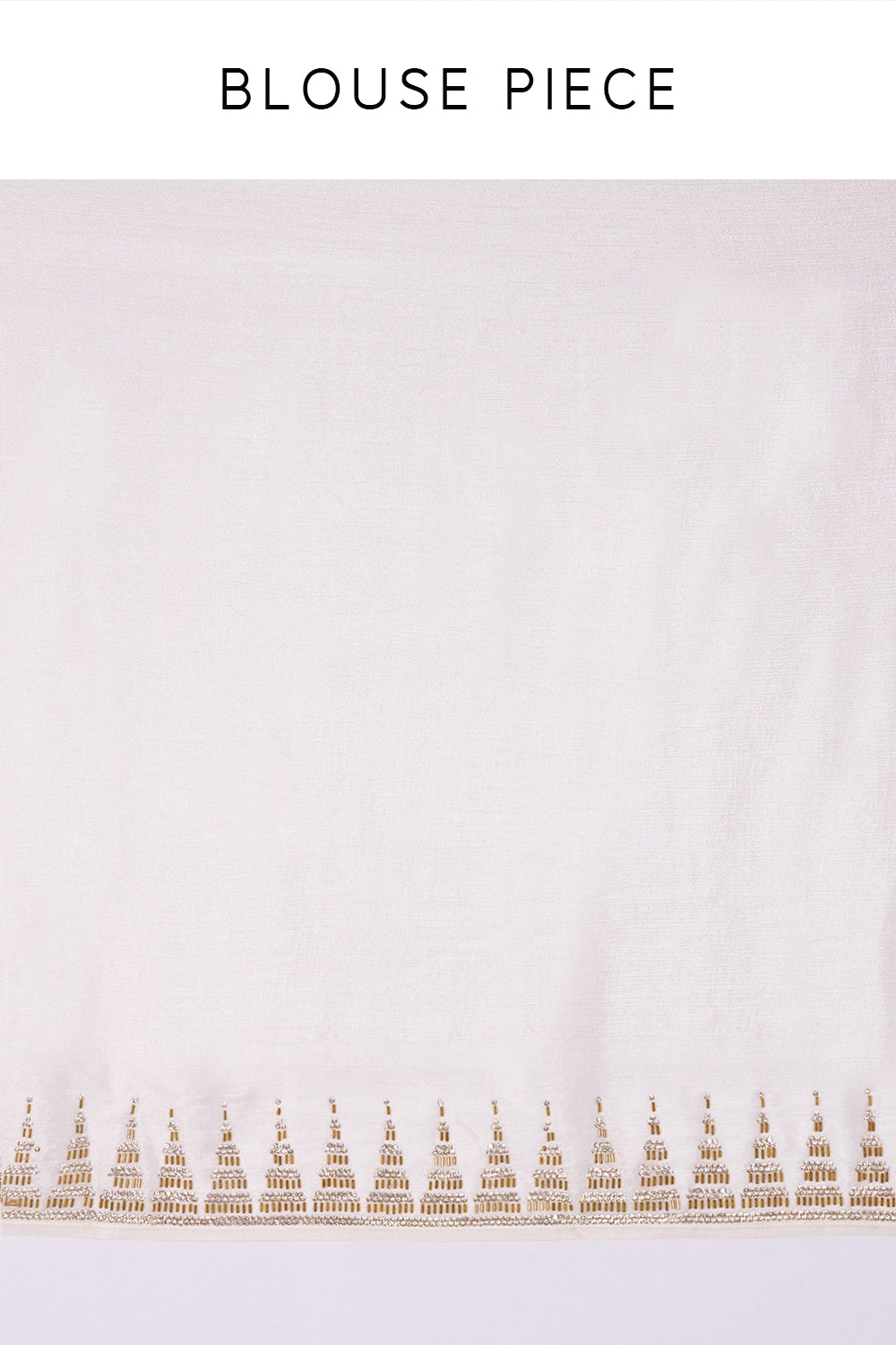 Ivory Georgette Saree with Cutdana Embroidery