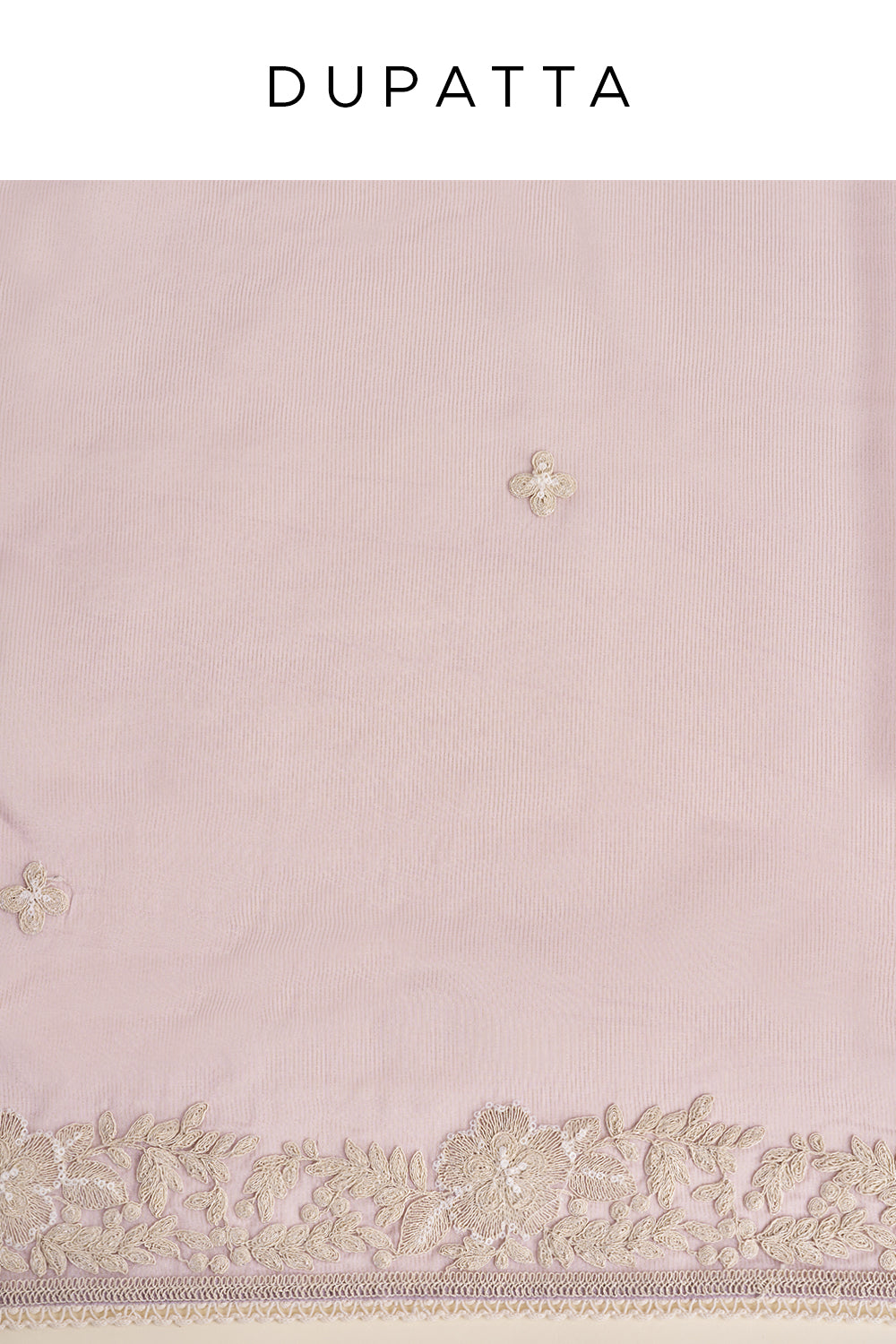 Lavender Floral Embroidered Unstitched Suit Set