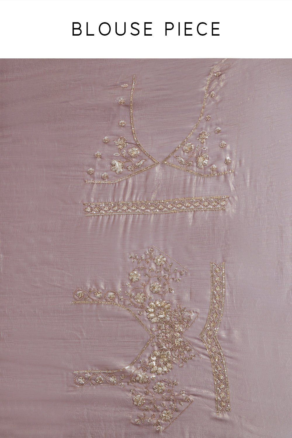 Light Mauve Cotton Silk Saree with Sequin Work