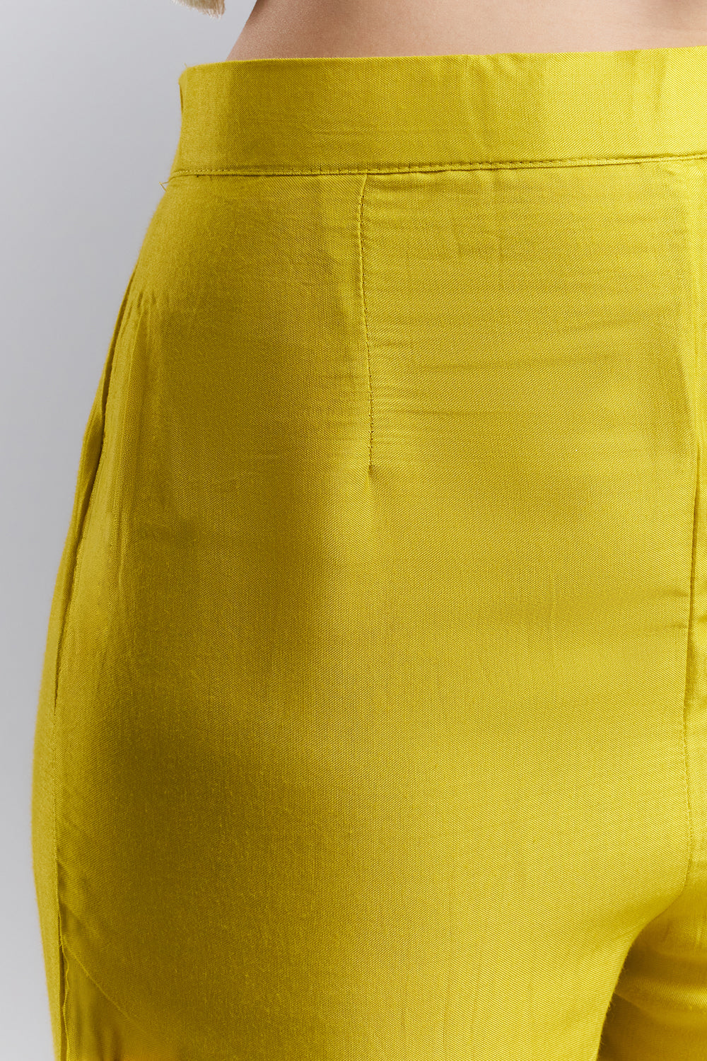 Lime Yellow Embroidered Kurta Pant Set with Dupatta