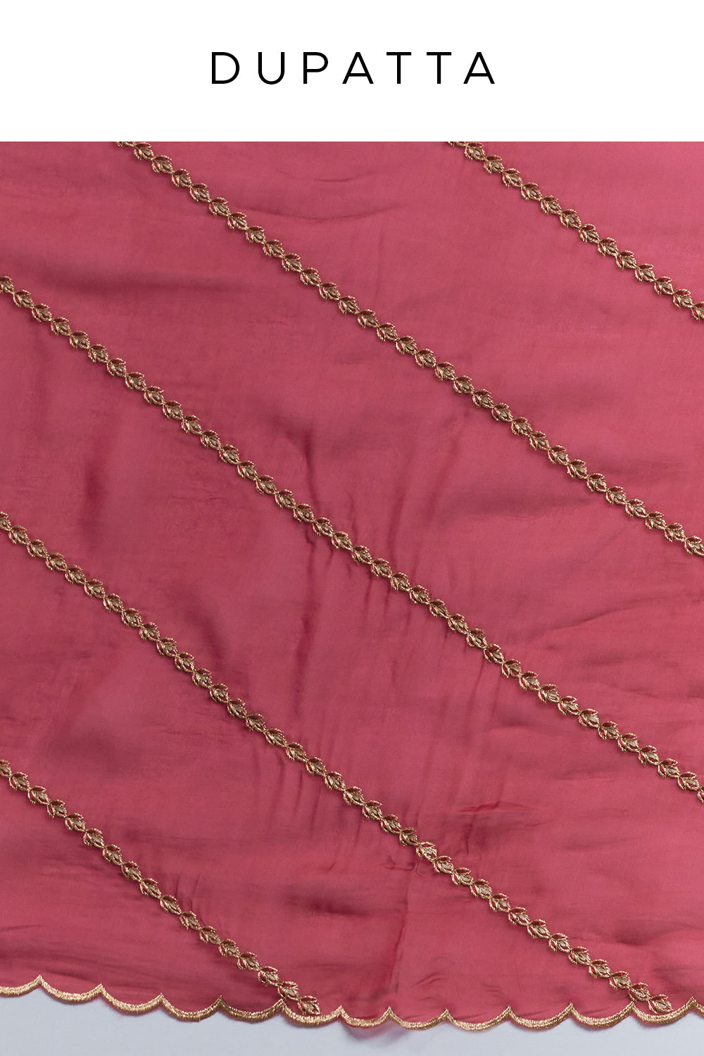 Raspberry Red Chanderi Silk Kurta Set with Resham Embroidered Work