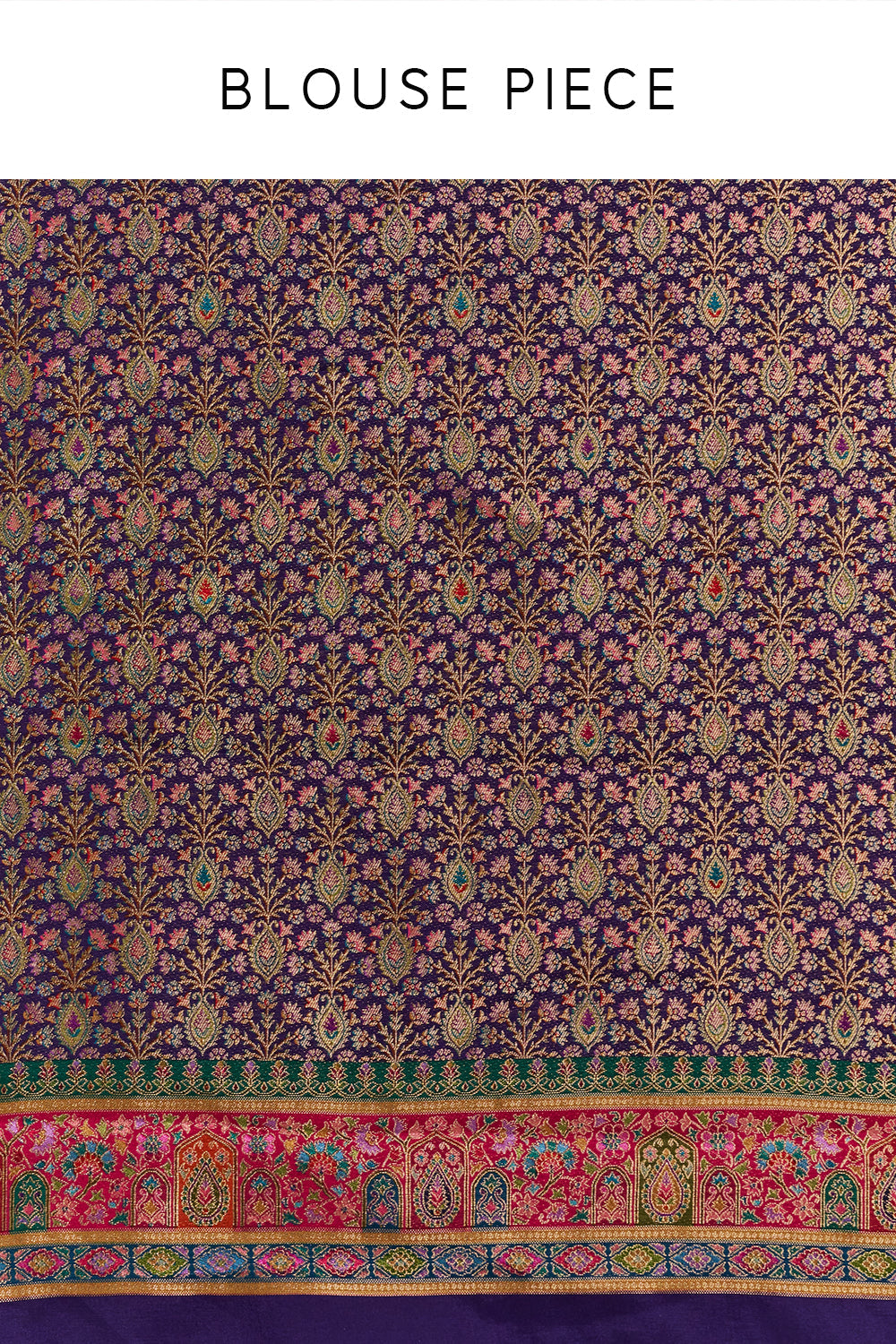 Maroon Banarasi Silk Saree with Paisley Pattern And Unstitched Blouse