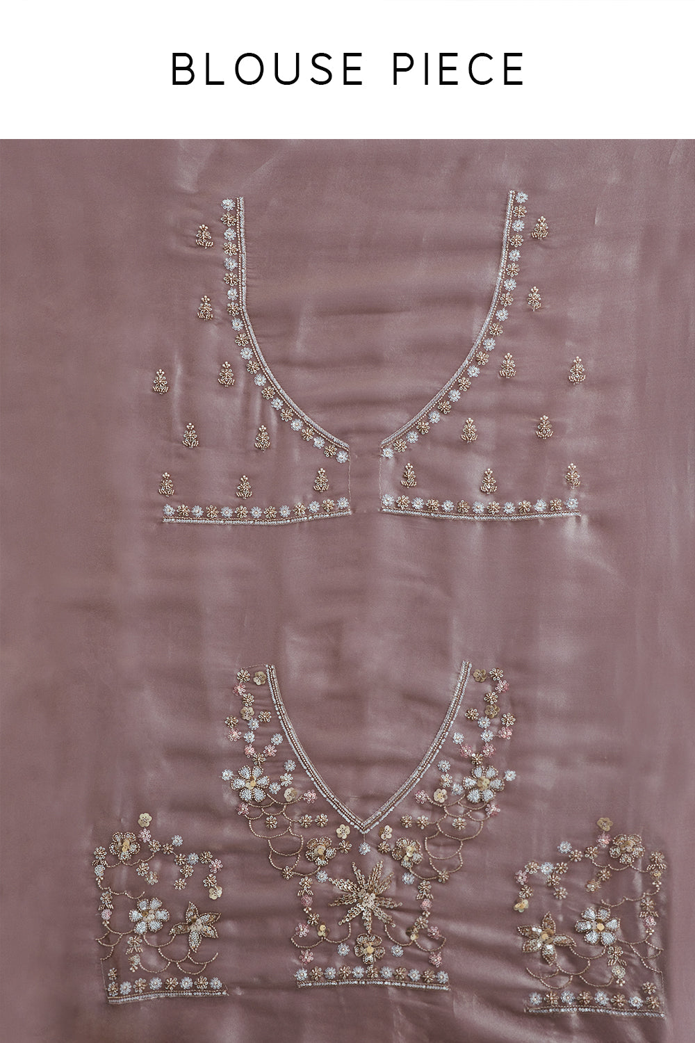Mauve Satin Organza Saree with Cutdana Work