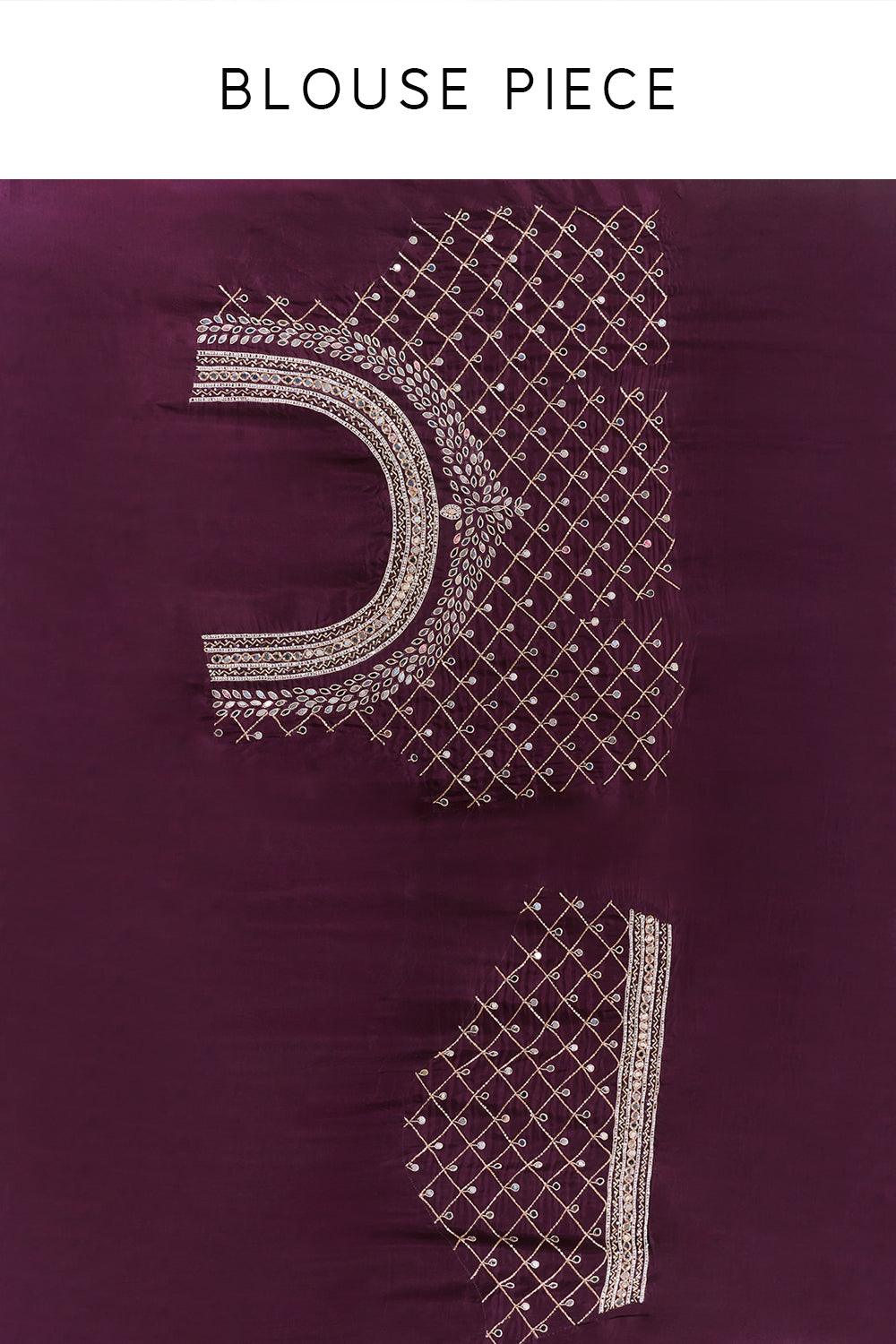 Mauve Silk Woven Saree with Mirror and Zari Work