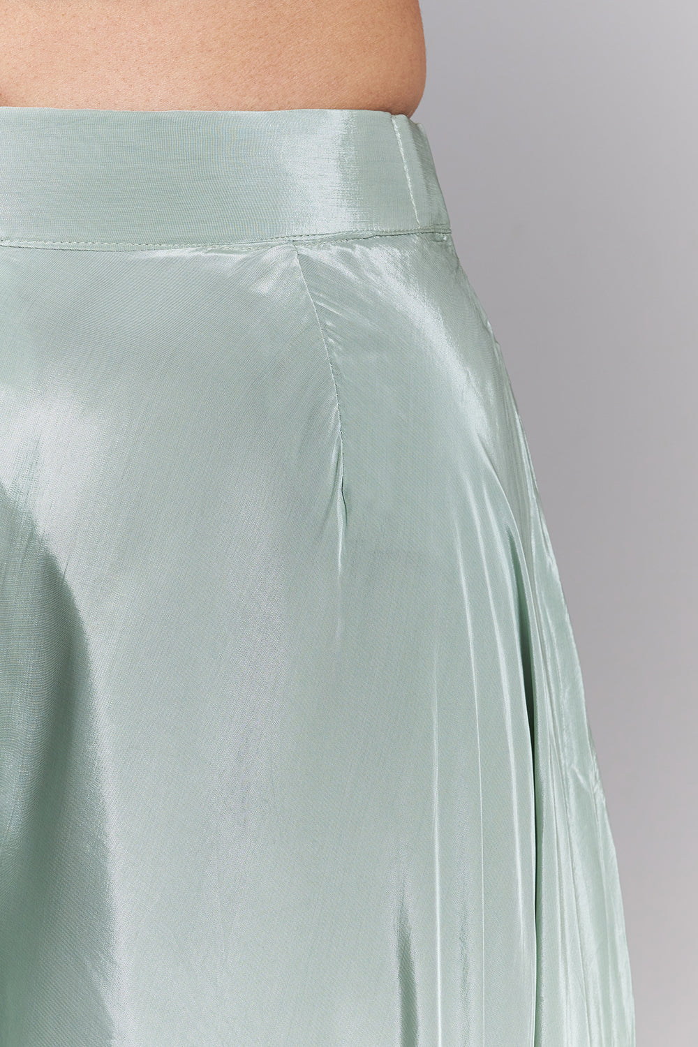 Mint Green Pure Crepe Palazzo Set