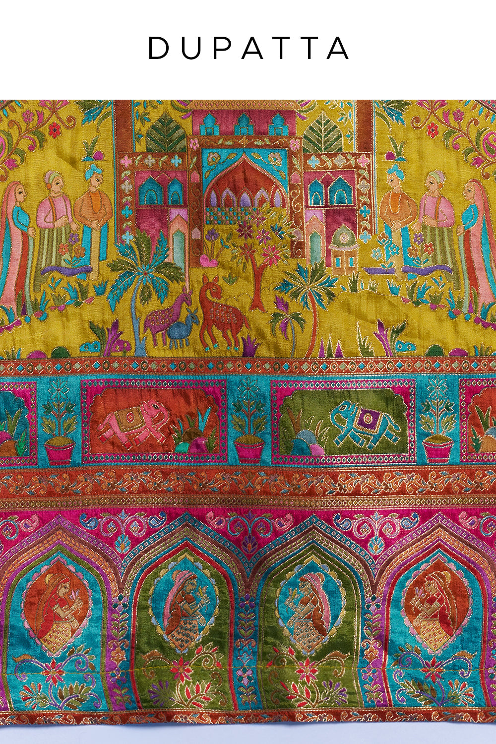 Mustard Yellow Banarasi Palazzo Set with Sequin Work