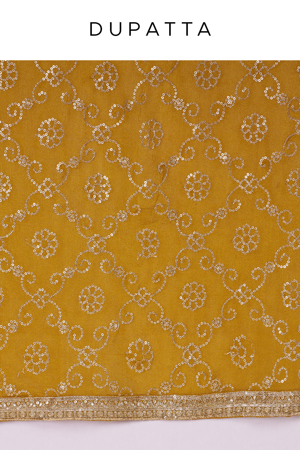 Mustard Yellow Silk Blend Anarkali Set