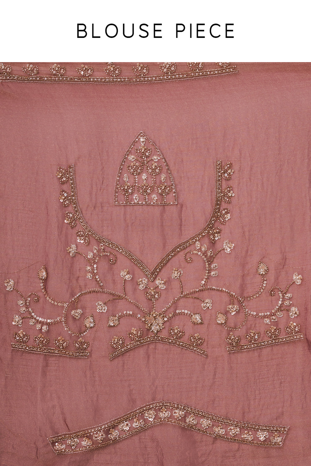 Onion Pink Shimmer Crush Saree with Sequin and Cutdana Work