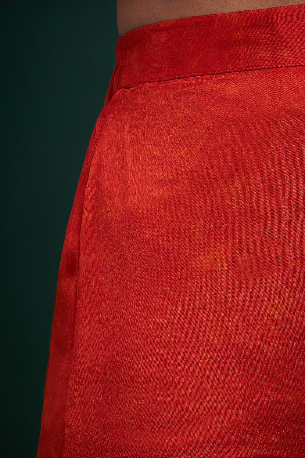 Orange Chiffon Anarkali Suit with Zardozi and Sequin Embroidery