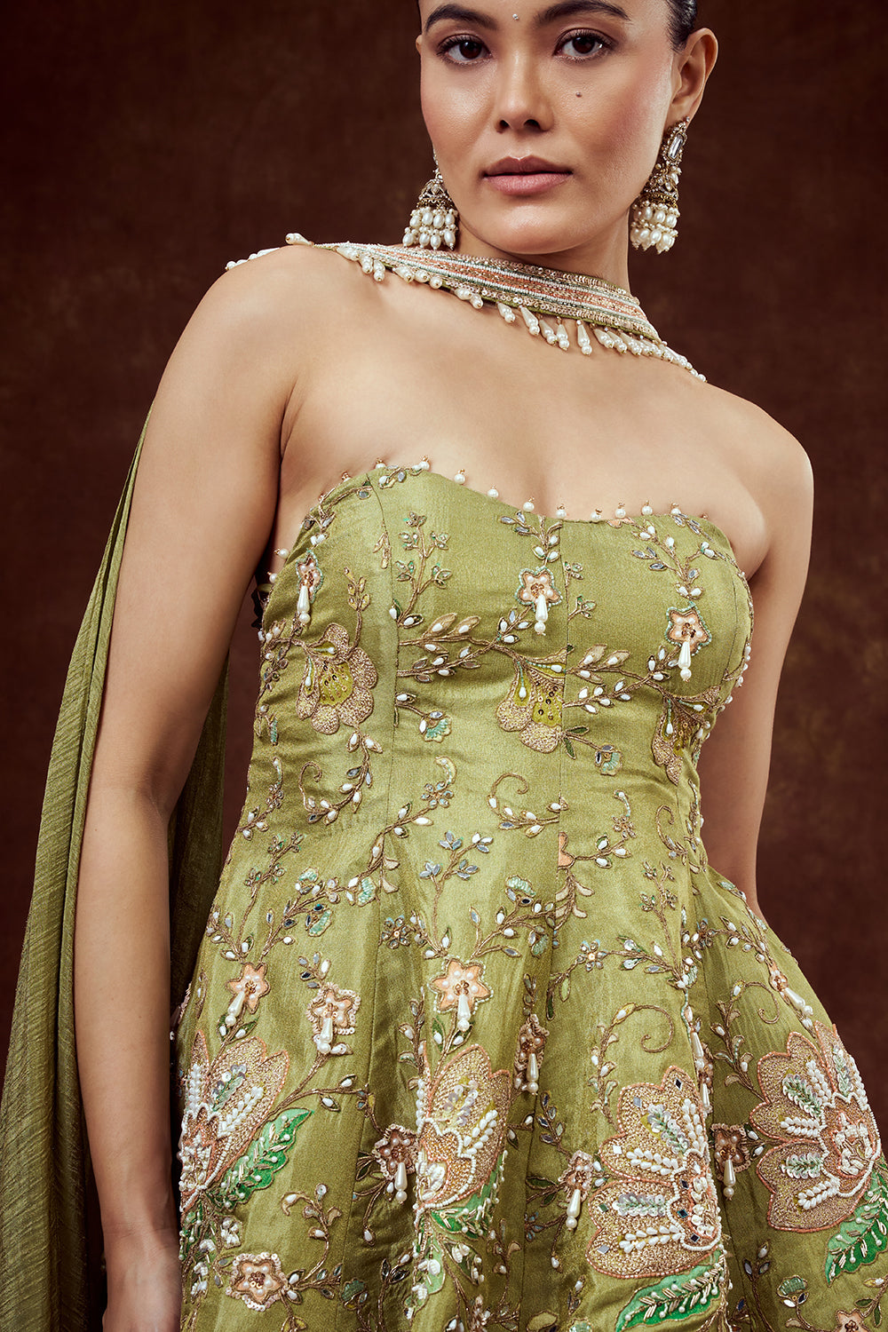 Parrot Green Coord Set with Tube Top and Palazzo Pants