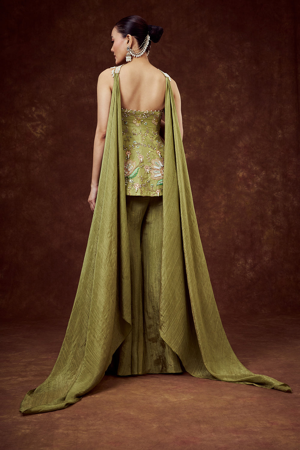 Parrot Green Coord Set with Tube Top and Palazzo Pants