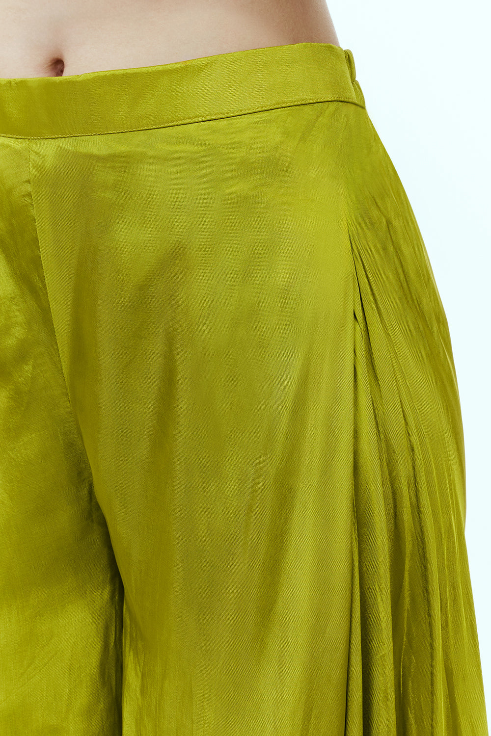 Parrot Green Uppada Silk Suit Set with Zardosi Work