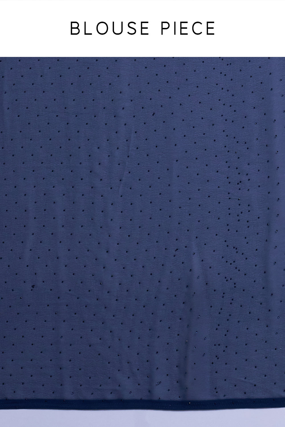 Peacock Blue Georgette Saree with Sequin Detailing