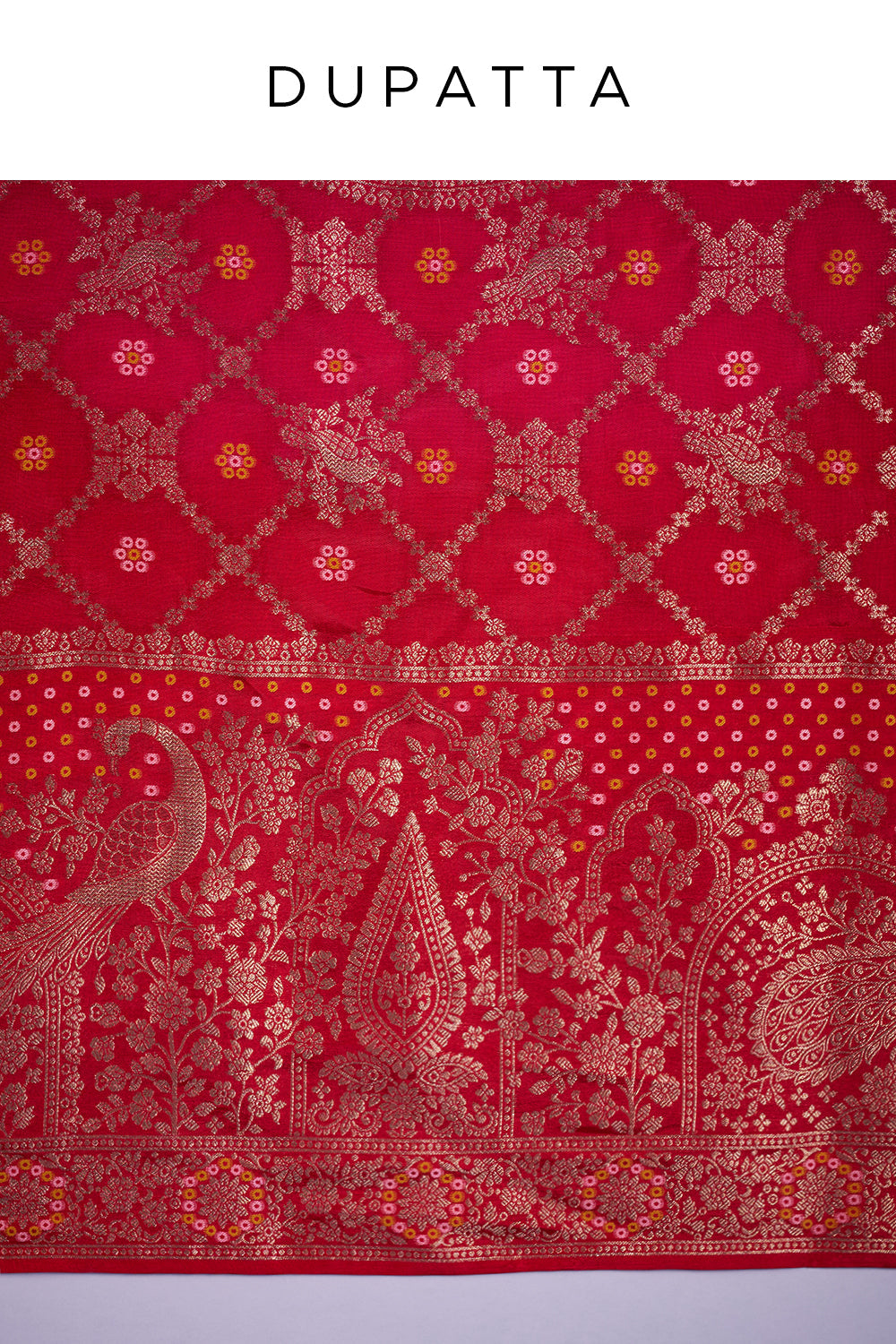 Pink Dupion Kurta Set with Banarasi Dupatta