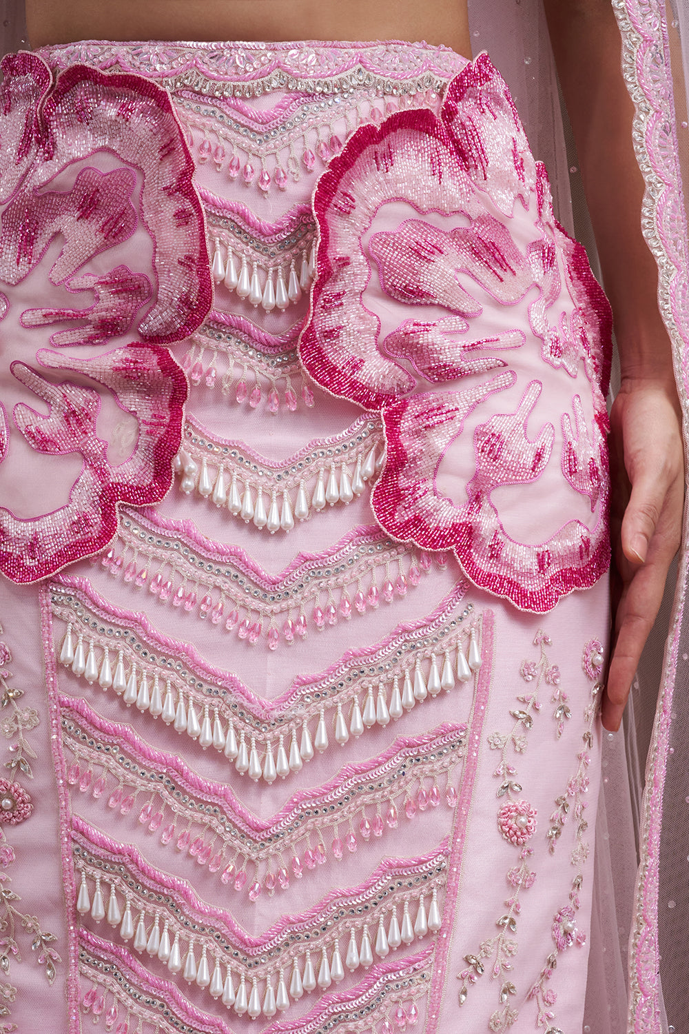 Pink Ombre Fishcut Skirt Set