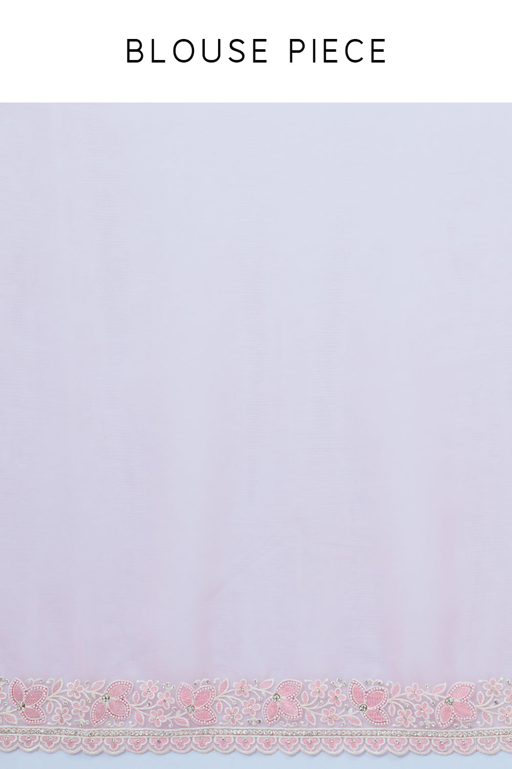 Pink Organza Embroidered Saree with Stone Work