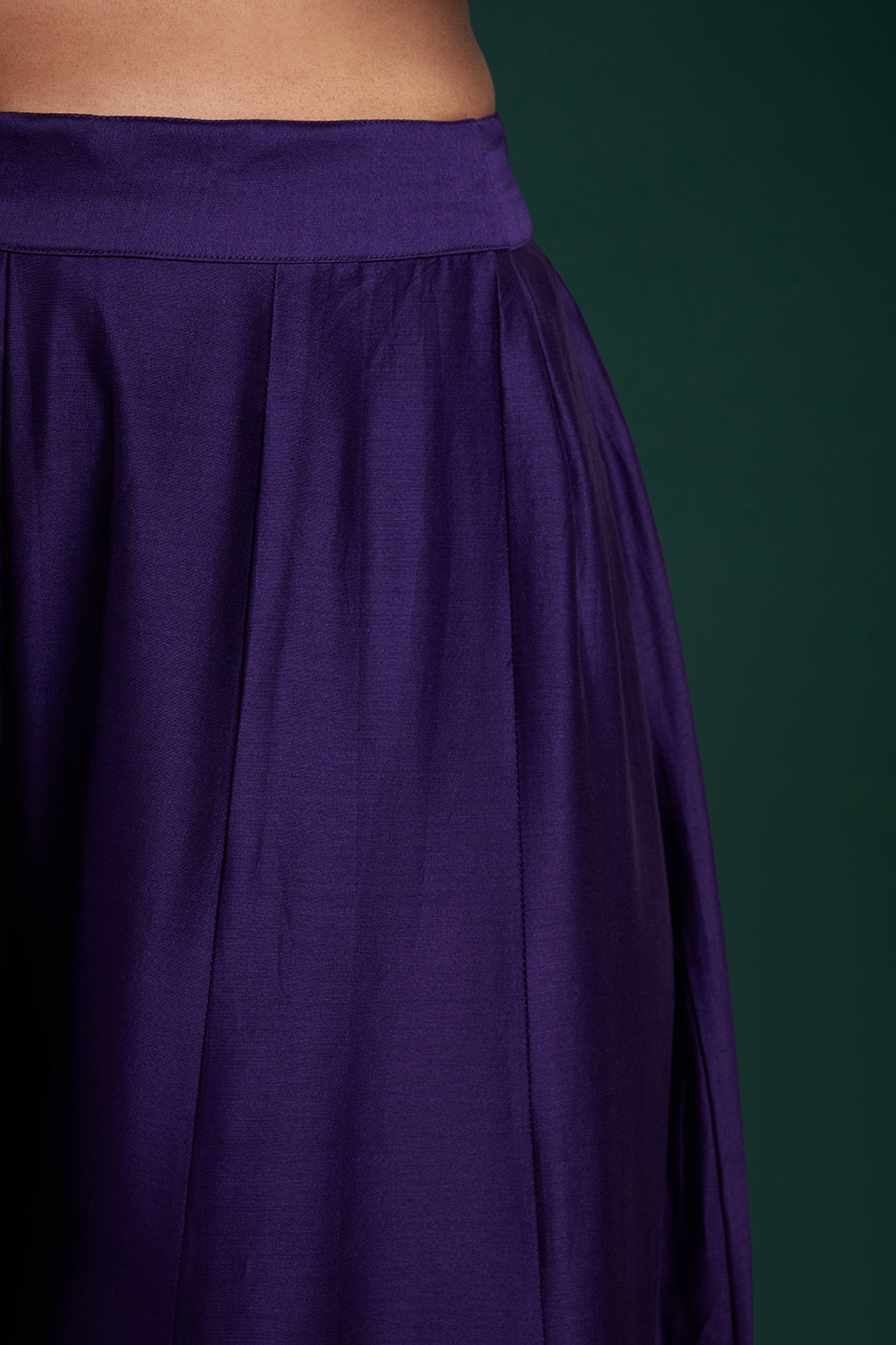 Purple Dupion Pure Silk Sharara Suit with Zardozi Indian Motifs