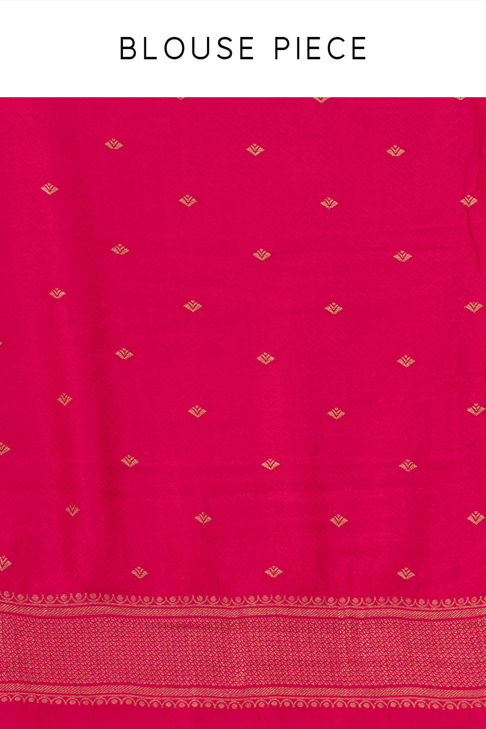Rani Pink Jacquard Silk Woven Saree with with Nature Inspired Motifs
