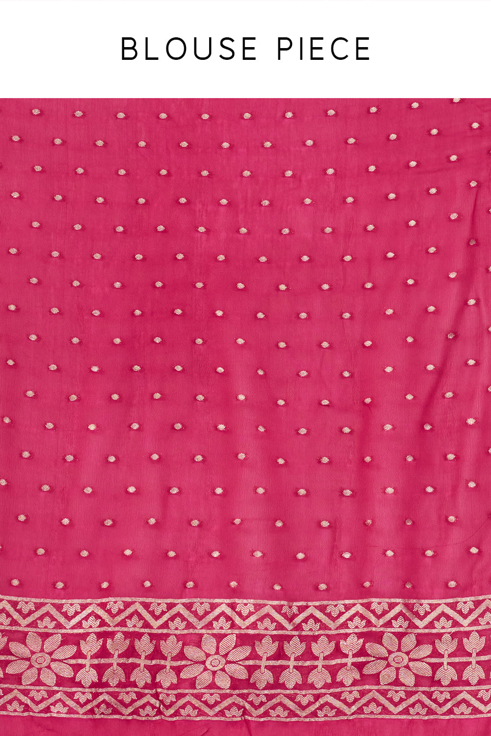 Rani Pink Khadi Georgette Woven Saree with Floral Designs