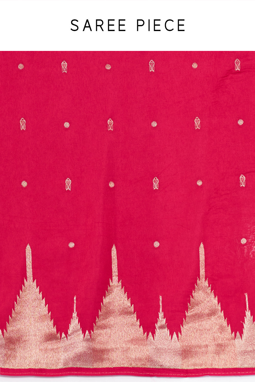 Rani Pink Silk Woven Saree with Nature Motifs