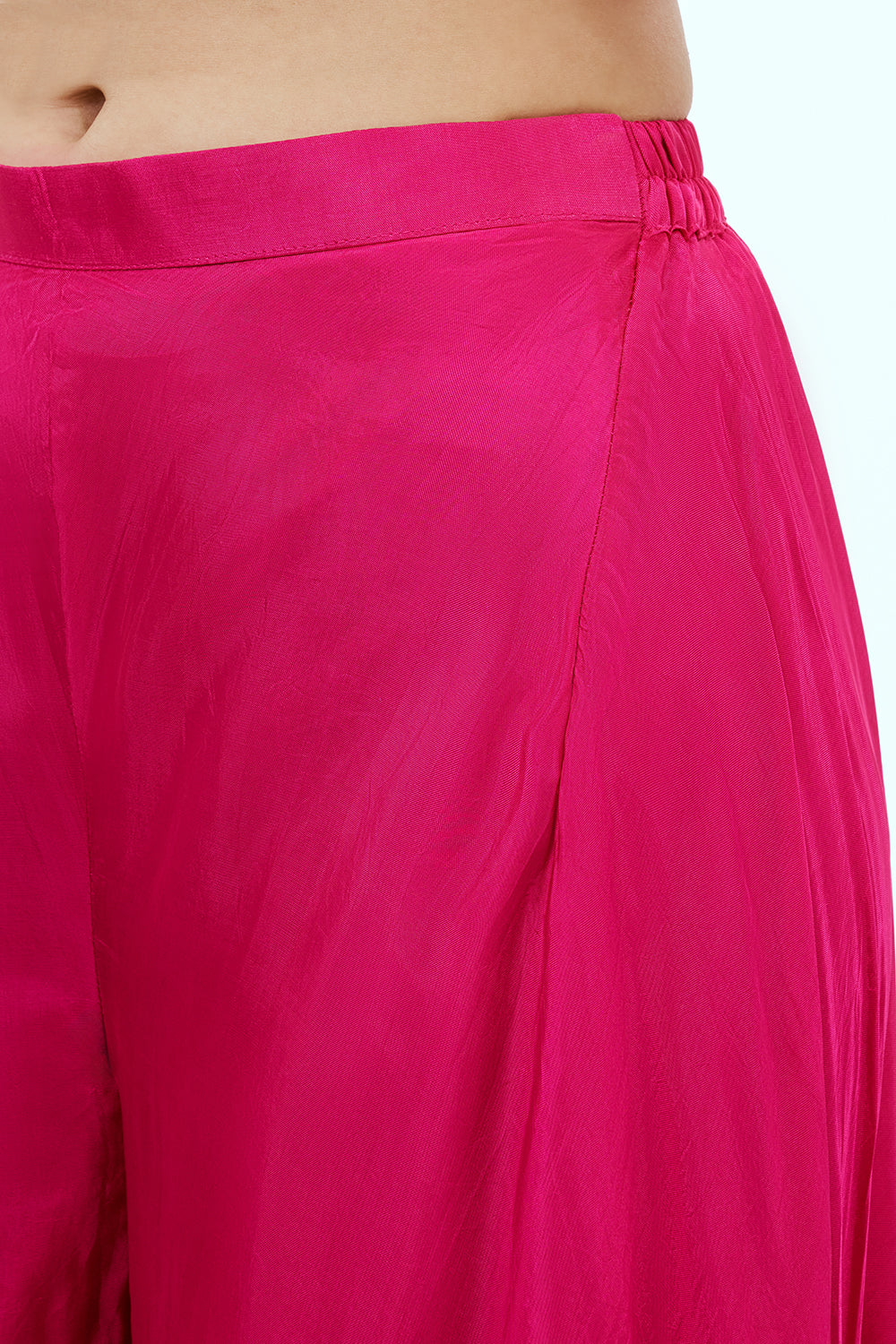 Rani Pink Organza Co-ord Set with Zardosi Work