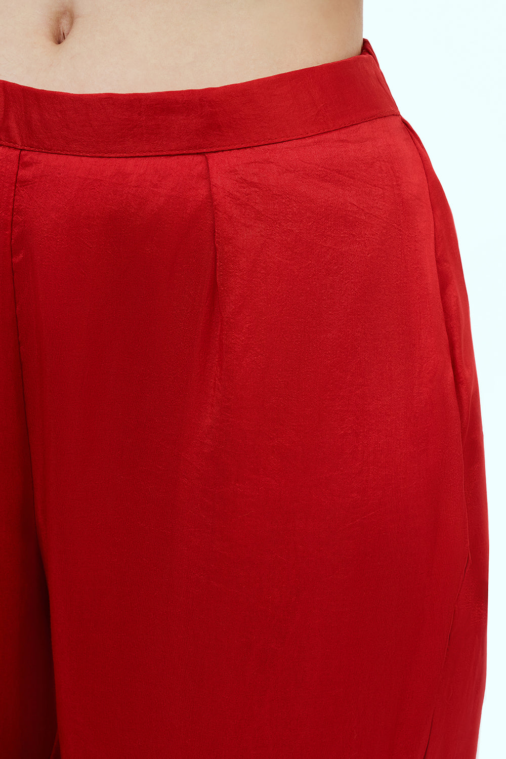 Red Art Silk Angrakha Suit with Zardosi Work