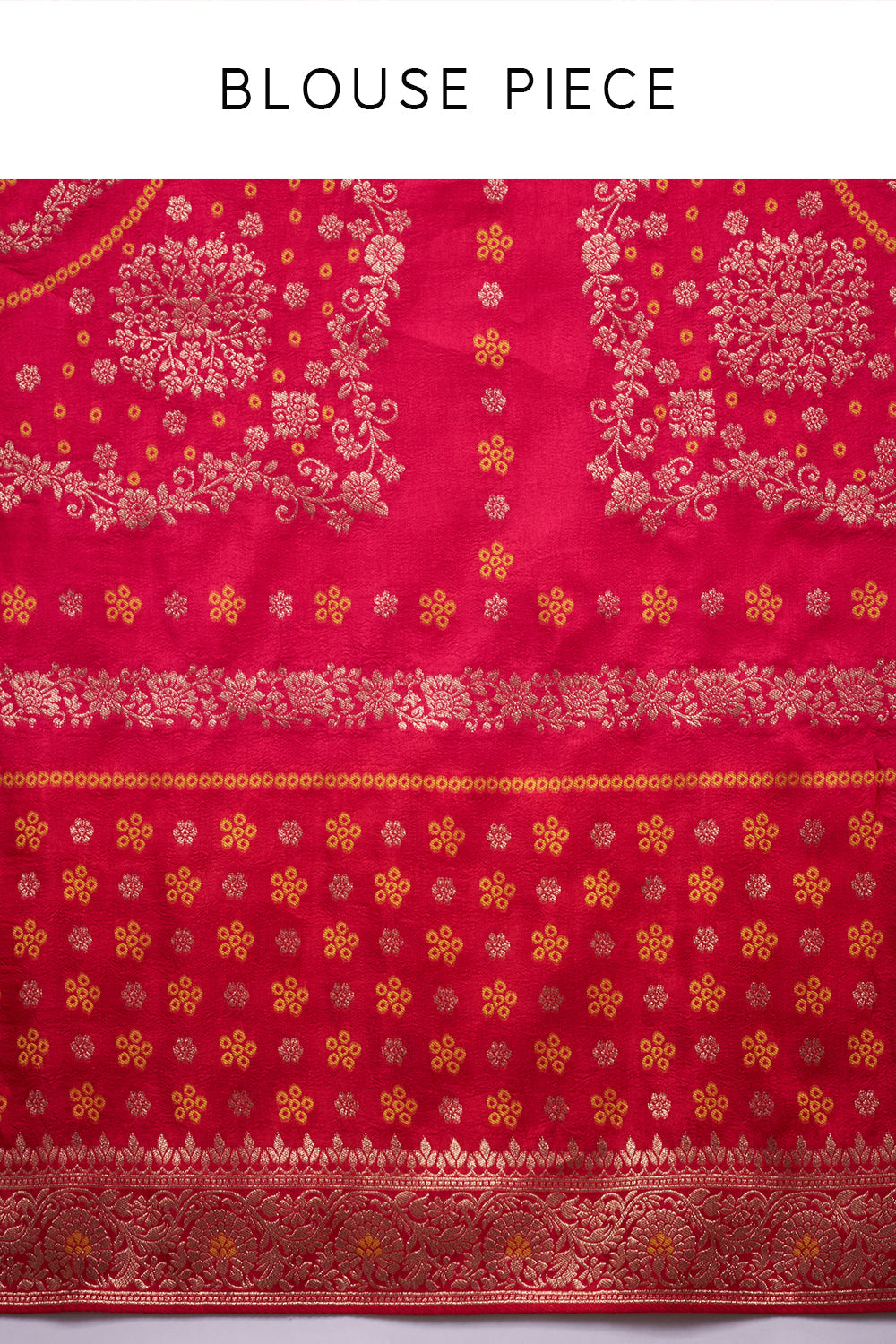 Red Banarasi Silk Zari-Woven Saree with Unstitched Blouse