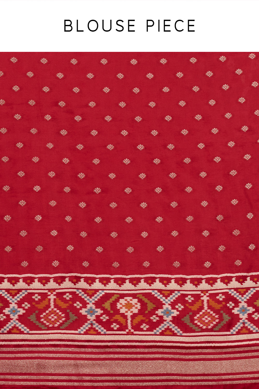 Red Jacquard Silk Woven Saree with Patola Border