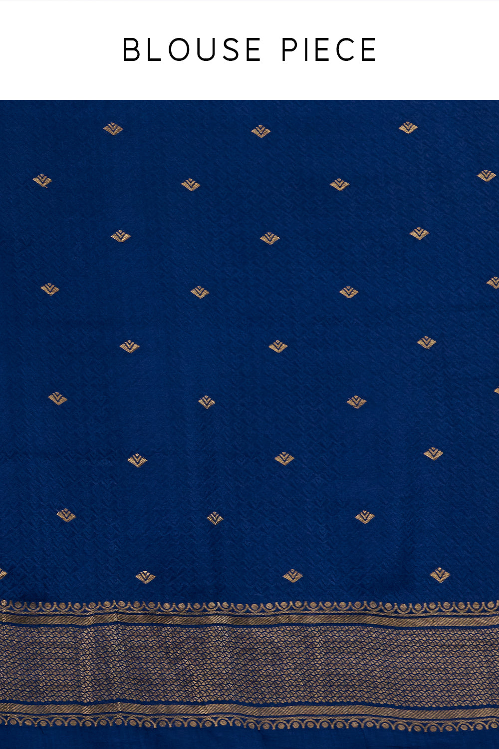 Royal Blue Jacquard Silk Woven Saree with Nature Inspired Motifs