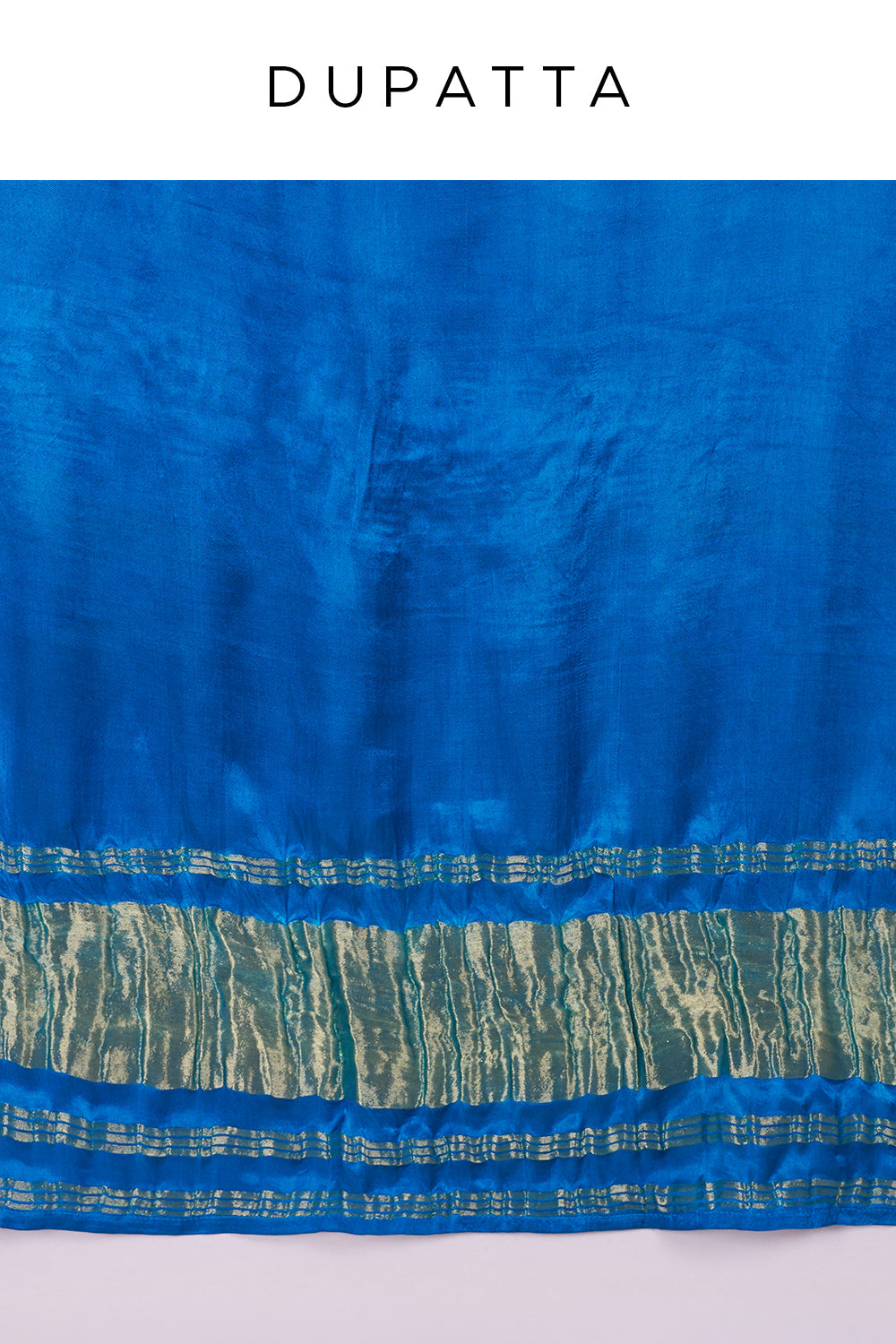 Royal Blue Silk Blend Anarkali Set