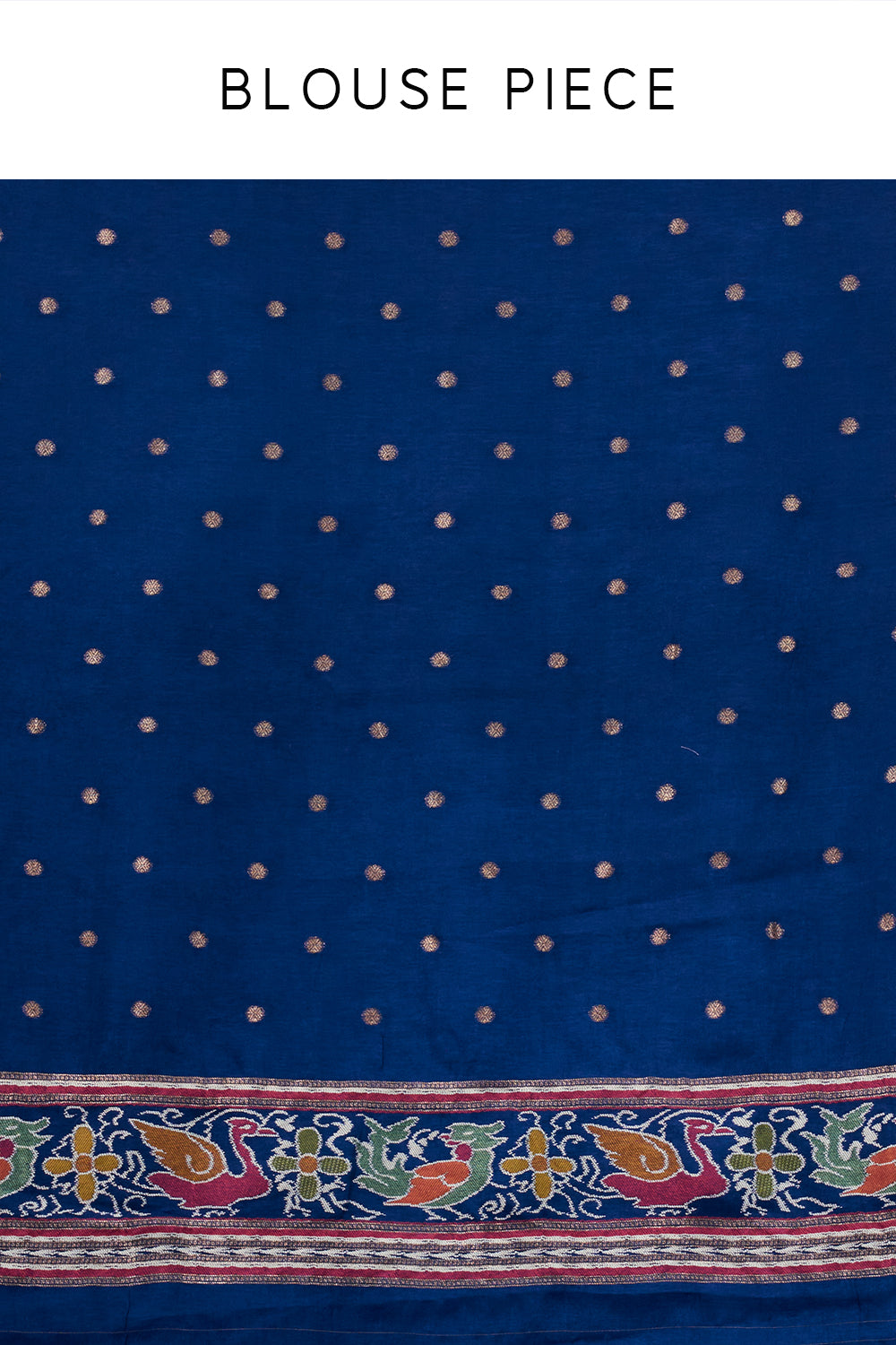 Royal Blue Silk Woven Saree with Nature Motifs