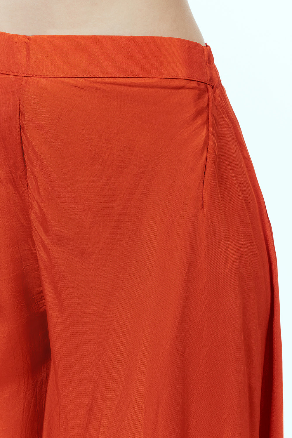 Rust Uppada Silk Suit Set with Zardosi Work