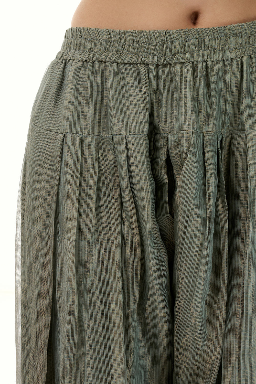 Sage Green Tissue Suit with Zardosi and Resham Work
