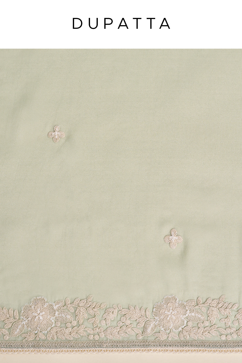Sea Green Floral Embroidered Unstitched Suit Set