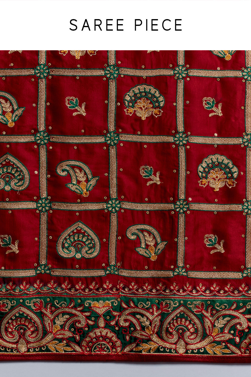Crimson Heritage Embroidered Saree
